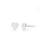 Flat Heart Posts | Sterling Silver Studs Earrings | Light Years Jewelry