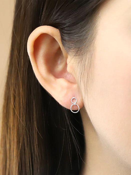 Linked Rings Posts | Sterling Silver Stud Earrings | Light Years Jewelry