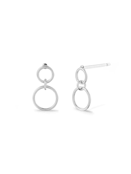 Linked Rings Posts | Sterling Silver Stud Earrings | Light Years Jewelry