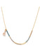 Sky Asymmetrical Beaded Necklace | Gold Plated Chain Tassel | Light Years