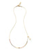 Champagne Asymmetrical Beaded Necklace | Gold Plated Chain Tassel | Light Years