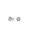 Round CZ Posts | Sterling Silver Rhodium Stud Earrings | Light Years