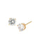 Gold Vermeil Round CZ Posts | Cubic Zirconia Studs Earrings | Light Years