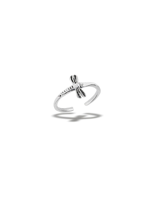 Dragonfly Toe Ring | Adjustable Sterling Silver | Light Years Jewelry