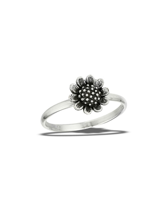 Sunflower Ring | Sterling Silver Size 5 6 7 8 | Light Years Jewelry