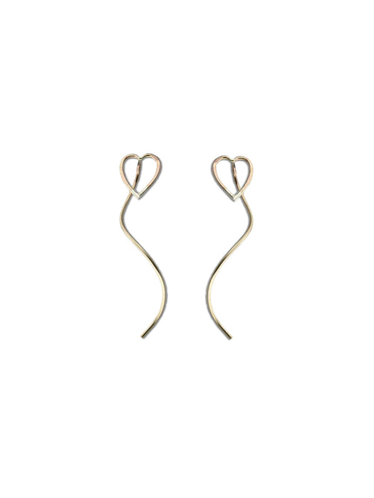 Heart Twist Earrings | Sterling Silver Gold Filled | Light Years Jewelry