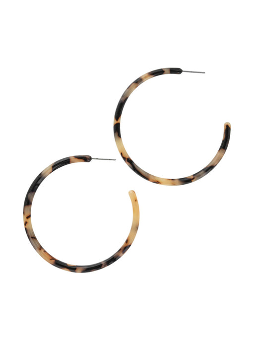 Acrylic Resin Post Hoops | Tortoiseshell Earrings | Light Years Jewelry