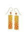 Orange Sunburst Column Dangles Earrings by Adajio | Light Years Jewelry