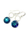 Crystal Disc Dangles Earrings | Sterling Silver USA Made | Light Years