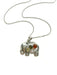 Amber Elephant Necklace | Sterling Silver Chain Pendant | Light Years