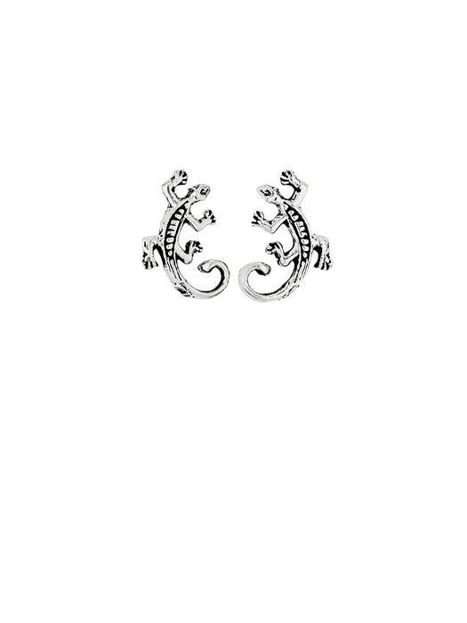 Curled Tail Lizard Posts | Sterling Silver Stud Earrings | Light Years
