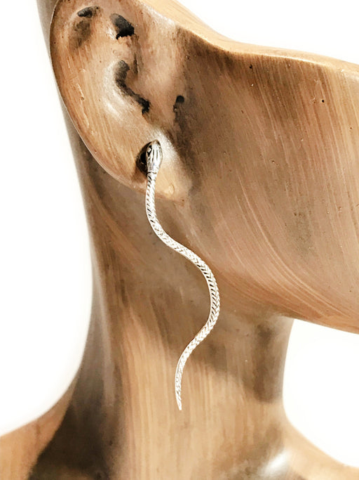 Detailed Snake Posts | Sterling Silver Statement Earrings | Light Years