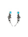 Flower Turquoise Climber Posts | Sterling Silver Earrings | Light Years