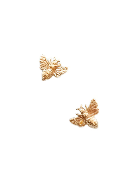 Bronze Honey Bee Posts | Sterling Silver Studs Earrings | Light Years