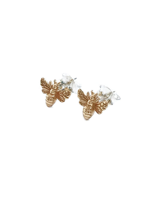 Bronze Honey Bee Posts | Sterling Silver Studs Earrings | Light Years