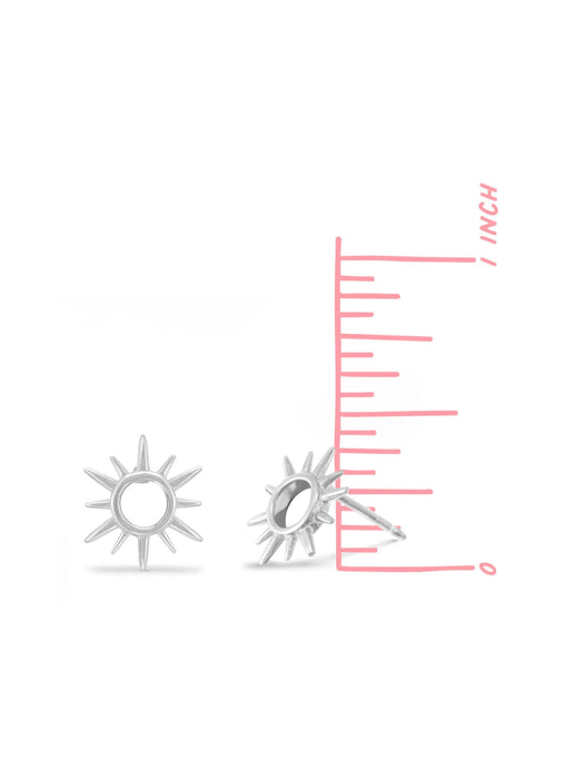 Sun Burst Posts | Sterling Silver Studs Earrings | Light Years Jewelry