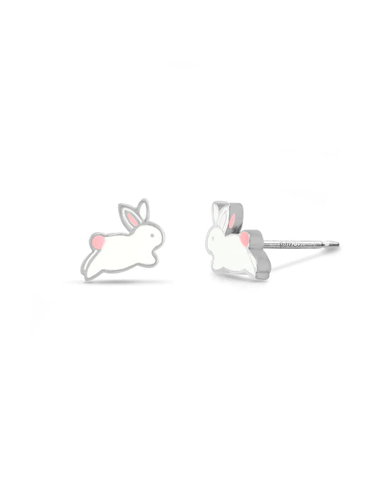 Enamel Bunny Rabbit Posts | Sterling Silver Stud Earrings | Light Years