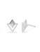 Diamond Shield Posts by boma | Sterling Silver Stud Earrings | Light Years
