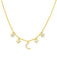 Celestial Charm Necklace | Gold Plated Moon Stars | Light Years Jewelry