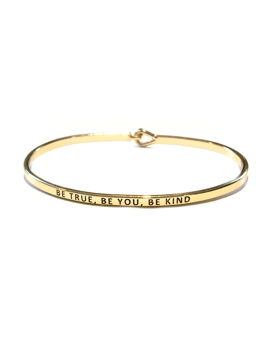 Be True, Be You, Be Kind Stamped Bracelet | Gold Silver Cuff | Light Years