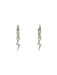 CZ Lightning Bolt Hoops | Silver Plated Earrings | Light Years Jewelry