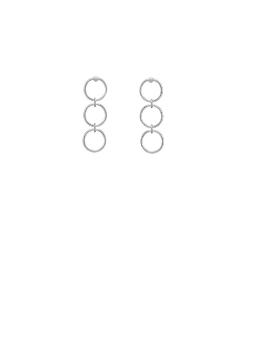 Three Linked Rings Posts | Sterling Silver Stud Earrings | Light Years