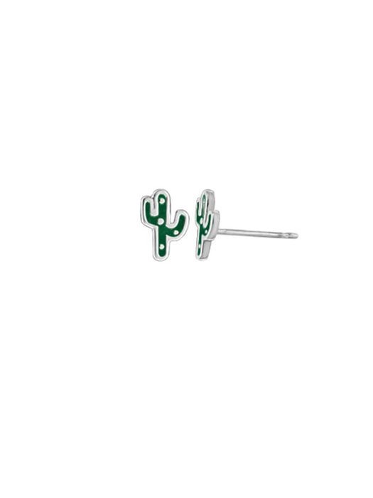 Enamel Cactus Posts | Sterling Silver Stud Earrings | Light Years 