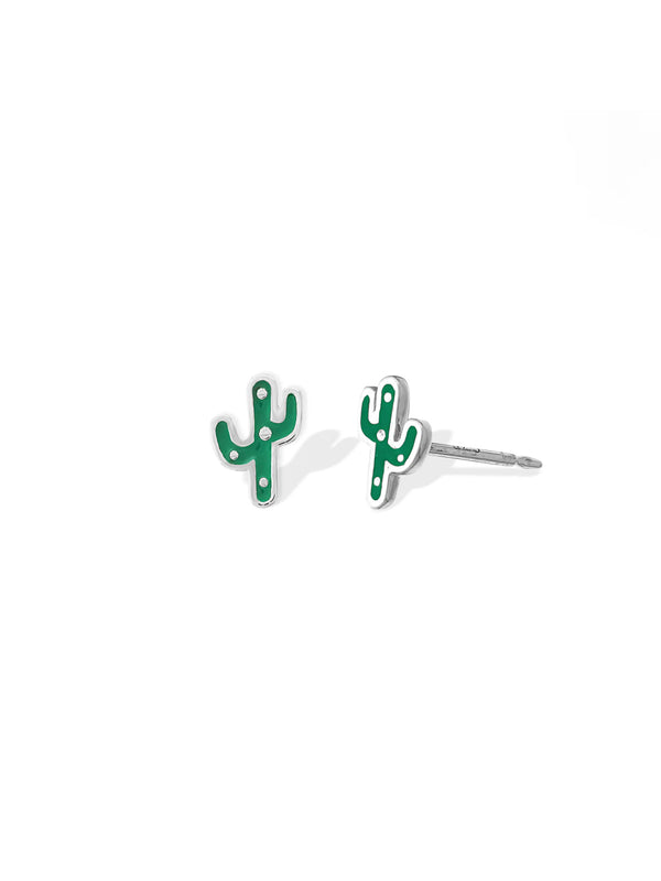 Enamel Cactus Posts by boma | Sterling Silver Stud Earrings | Light Years 