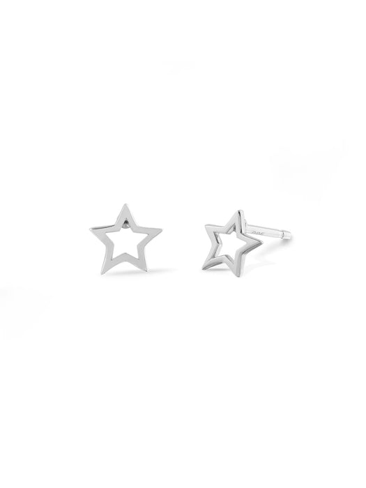 Open Star Posts | Sterling Silver Celestial Stud Earrings | Light Years