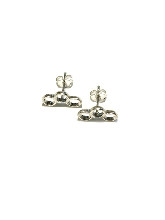 Honey Comb Posts | Sterling Silver Studs Earrings | Light Years Jewelry