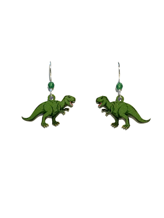 T Rex Dinosaur Earrings by Sienna Sky | Sterling Silver Dangles | Light Years