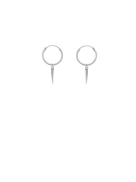 Spike Dangle Hoops | Sterling Silver Earrings | Light Years Jewelry