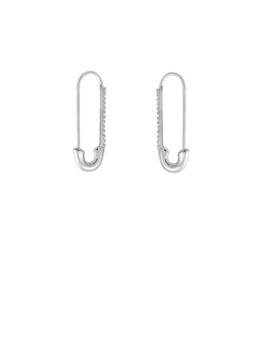 Safety Pin Earrings | Sterling Silver Dangles Hoops | Light Years