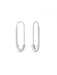 Safety Pin Earrings by boma | Sterling Silver Dangles Hoops | Light Years