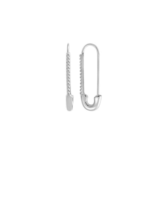 Safety Pin Earrings | Sterling Silver Dangles Hoops | Light Years