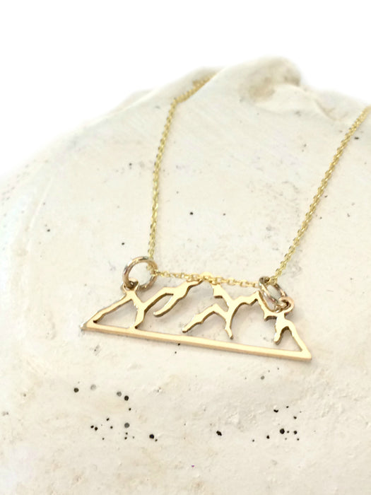 Gold Mountain Range Necklace | Vermeil Chain Pendant | Light Years 