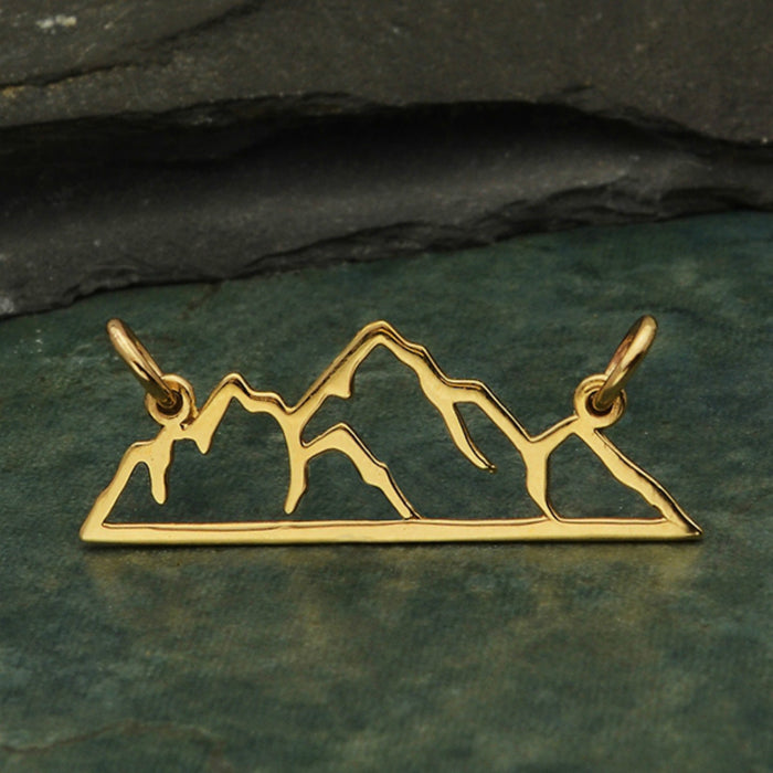 Gold Mountain Range Necklace | Vermeil Chain Pendant | Light Years 