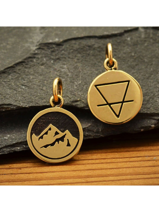 Mountain Elements Necklace | Bronze Gold Necklace | Light Years