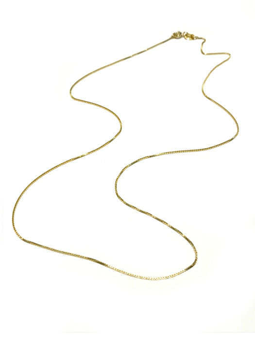 14k Gold Vermeil Box Chain | Necklace Pendant 16" 18" | Light Years