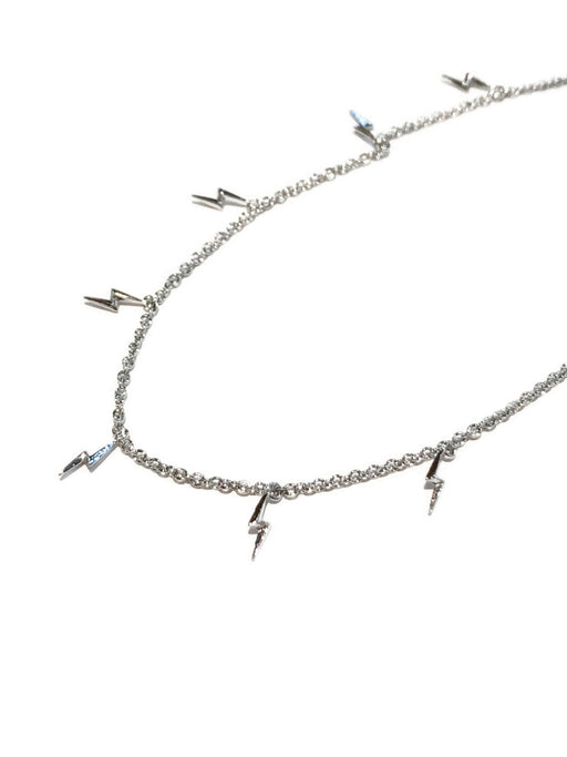 Lightning Bolt Charm Anklet | Silver Plated Chain Bracelet | Light Years