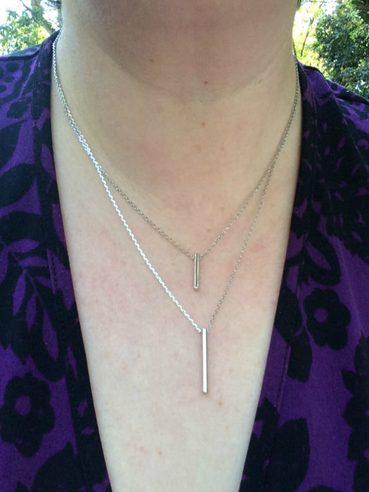 Layered Bars Necklace | Gold Silver Plated Chain | Light Years Jewelry