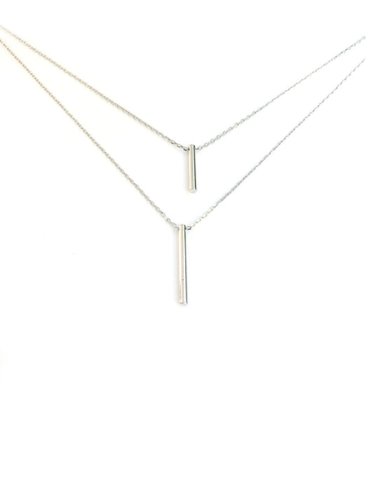 Layered Bars Necklace | Gold Silver Plated Chain | Light Years Jewelry