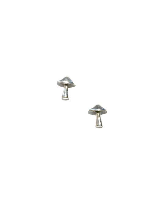 Silver Mushroom Studs | Sterling Silver Posts Earrings | Light Years 