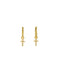 Clear CZ Cross Hoops | Gold Plated Earrings | Light Years Jewelry