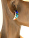 Multistone Inlay Posts Hoops | Sterling Silver Earrings | Light Years