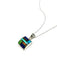 Multistone Inlay Pendant Necklace | Sterling Silver Chain | Light Years