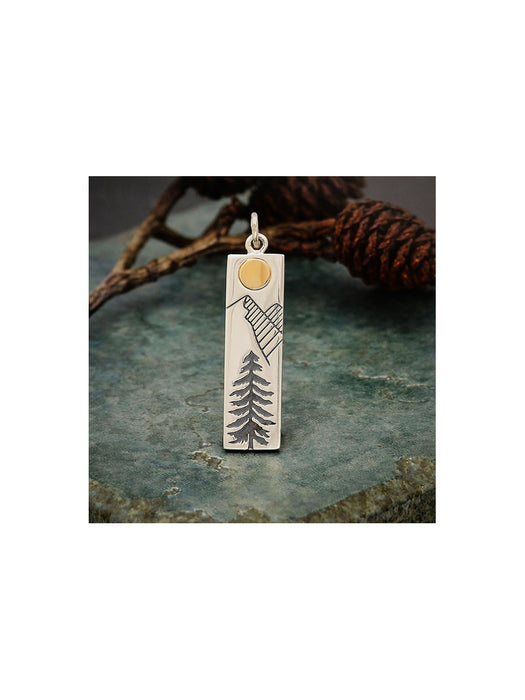 Mountain Forest Necklace | Sterling Silver Chain Pendant | Light Years