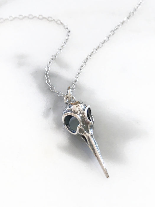 Hummingbird Skull Necklace | Sterling Silver Chain Pendant | Light Years