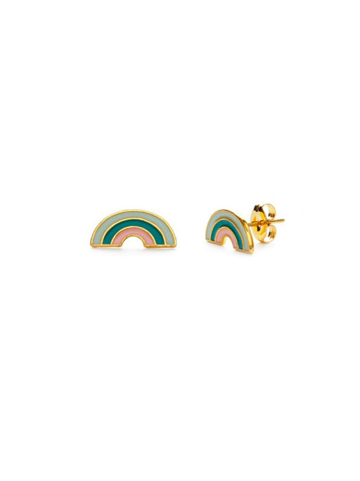 Retro Enamel Rainbow Posts | Handmade Amano Studs Earrings | Light Years