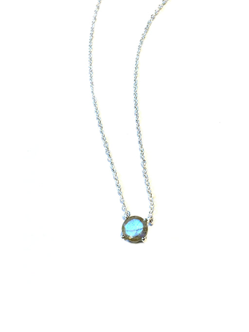 Cut Gemstone Necklace | Labradorite | Sterling Silver Chain Pendant | Light Years